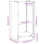 vidaXL Regál na krbové drevo, 40x30x80 cm, za studena lisovaná oceľ – Obrázok 11