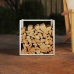 vidaXL Regál na krbové drevo, 40x40x40 cm, za studena lisovaná oceľ – Obrázok 3