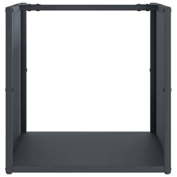 vidaXL Regál na krbové drevo, 40x40x40 cm, za studena lisovaná oceľ – Obrázok 5