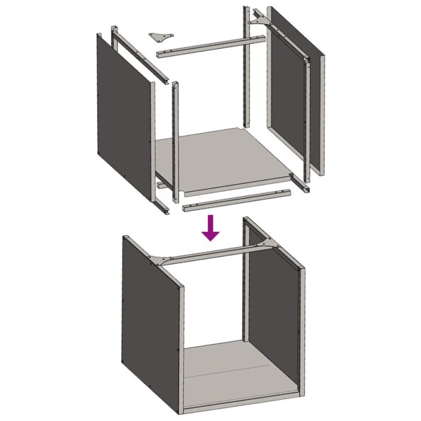 vidaXL Regál na krbové drevo, 40x40x40 cm, za studena lisovaná oceľ – Obrázok 9