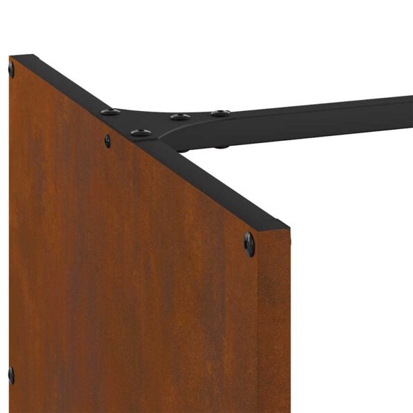 vidaXL Regál na krbové drevo oceľ odolná voči poveternostným vplyvom – Obrázok 9