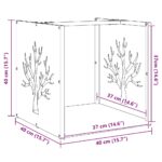 vidaXL Regál na krbové drevo, 40x40x40 cm, za studena lisovaná oceľ – Obrázok 12