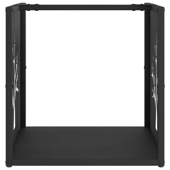 vidaXL Regál na krbové drevo, 40x40x40 cm, za studena lisovaná oceľ – Obrázok 5