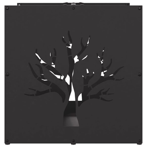 vidaXL Regál na krbové drevo, 40x40x40 cm, za studena lisovaná oceľ – Obrázok 6