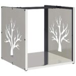 vidaXL Regál na krbové drevo 40x40x40 cm, nehrdzavejúca oceľ – Obrázok 2