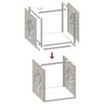 vidaXL Regál na krbové drevo 40x40x40 cm, nehrdzavejúca oceľ – Obrázok 10