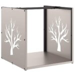 vidaXL Regál na krbové drevo oceľ odolná voči poveternostným vplyvom – Obrázok 5