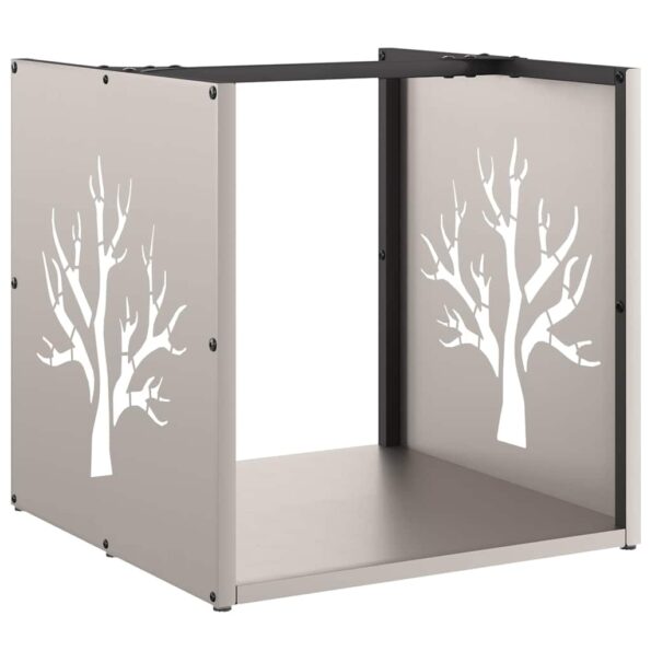 vidaXL Regál na krbové drevo oceľ odolná voči poveternostným vplyvom – Obrázok 5