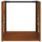 vidaXL Regál na krbové drevo oceľ odolná voči poveternostným vplyvom – Obrázok 6