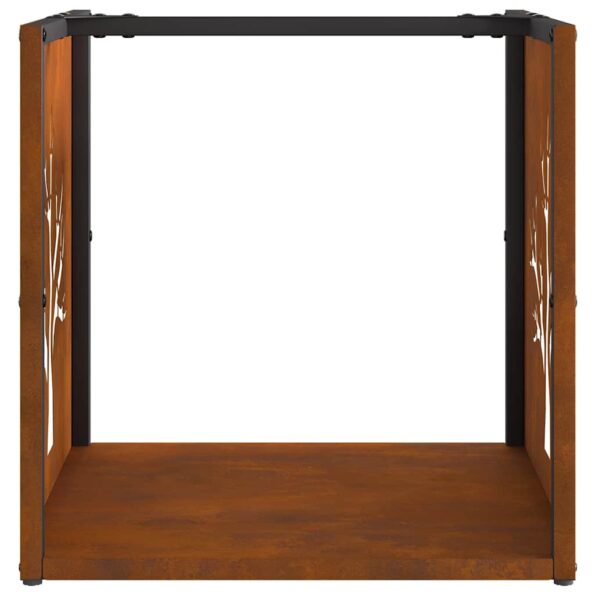 vidaXL Regál na krbové drevo oceľ odolná voči poveternostným vplyvom – Obrázok 6