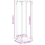 vidaXL Stojan na palivové drevo Biely Oceľ valcovaná za studena – Obrázok 12