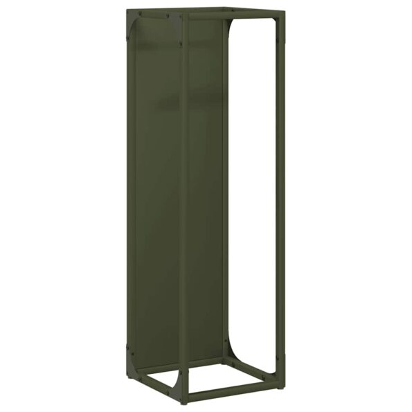 vidaXL Stojan na palivové drevo Olive Green 25x25x80 cm – Obrázok 2