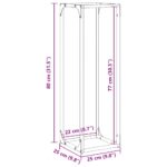 vidaXL Stojan na palivové drevo Olive Green 25x25x80 cm – Obrázok 12