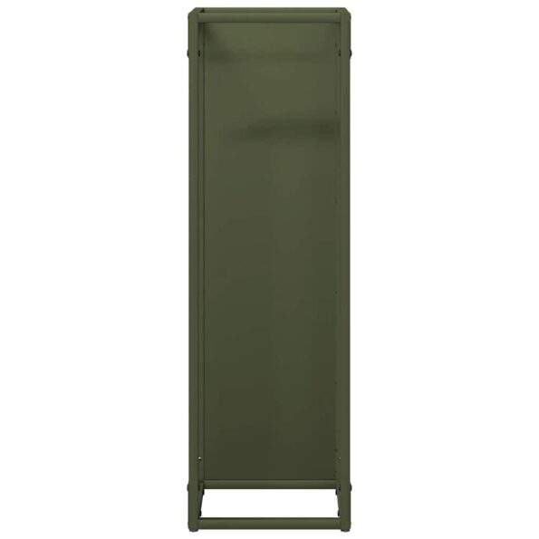 vidaXL Stojan na palivové drevo Olive Green 25x25x80 cm – Obrázok 5