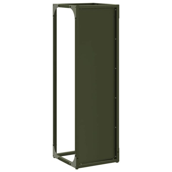 vidaXL Stojan na palivové drevo Olive Green 25x25x80 cm – Obrázok 7