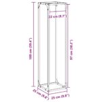vidaXL Stojan na palivové drevo olivovo zelená 25x25x100 cm – Obrázok 12