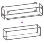 vidaXL Stojan na palivové drevo olivovo zelená 25x25x100 cm – Obrázok 10