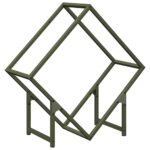 vidaXL Stojan na palivové drevo Olive Green Oceľ valcovaná za studena – Obrázok 2