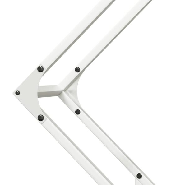vidaXL Stojan na palivové drevo biely oceľ valcovaná za studena – Obrázok 7