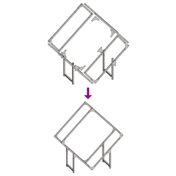 vidaXL Stojan na palivové drevo biely oceľ valcovaná za studena – Obrázok 9