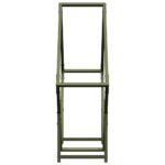 vidaXL Stojan na palivové drevo olivovo zelená 80x25x80 cm – Obrázok 6