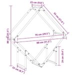 vidaXL Stojan na palivové drevo olivovo zelená 80x25x80 cm – Obrázok 11