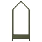 vidaXL Stojan na palivové drevo olivovo zelená 40x25x90 cm – Obrázok 5