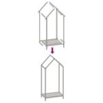 vidaXL Stojan na palivové drevo olivovo zelená 40x25x90 cm – Obrázok 9