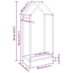 vidaXL Stojan na palivové drevo olivovo zelená 40x25x90 cm – Obrázok 11