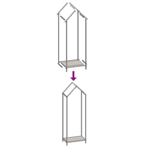 vidaXL Stojan na palivové drevo Antracit Oceľ valcovaná za studena – Obrázok 9