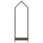 vidaXL stojan na palivové drevo olivovo zelená 40x25x120 cm – Obrázok 5