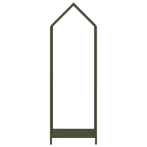 vidaXL stojan na palivové drevo olivovo zelená 40x25x120 cm – Obrázok 5