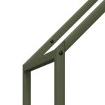 vidaXL stojan na palivové drevo olivovo zelená 40x25x120 cm – Obrázok 7