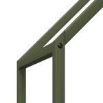 vidaXL Stojan na palivové drevo Olive Green Oceľ valcovaná za studena – Obrázok 7