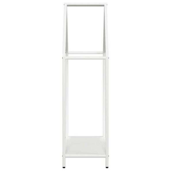 vidaXL Stojan na palivové drevo biely oceľ valcovaná za studena – Obrázok 6