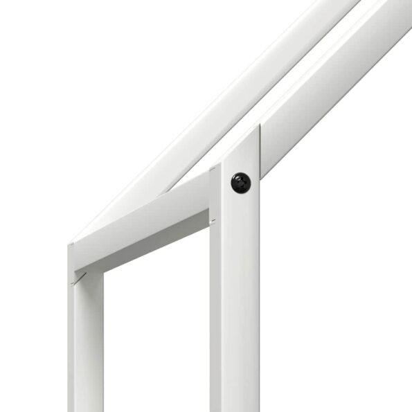 vidaXL Stojan na palivové drevo biely oceľ valcovaná za studena – Obrázok 7