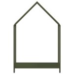 vidaXL Stojan na palivové drevo olivovo zelená 60x25x90 cm – Obrázok 5