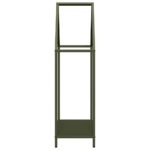 vidaXL Stojan na palivové drevo olivovo zelená 60x25x90 cm – Obrázok 6