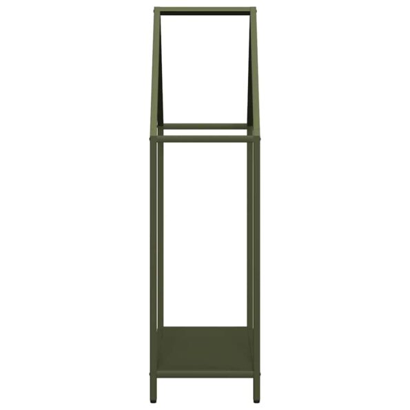 vidaXL Stojan na palivové drevo olivovo zelená 60x25x90 cm – Obrázok 6