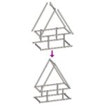 vidaXL Stojan na palivové drevo olivovo zelená 50x25x60 cm – Obrázok 9
