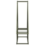 vidaXL Stojan na palivové drevo olivovo zelená 80x25x90 cm – Obrázok 6