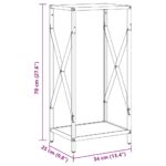 vidaXL Stojan na palivové drevo Olive Green Oceľ valcovaná za studena – Obrázok 11