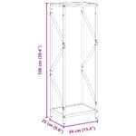 vidaXL stojan na palivové drevo olivovo zelená 34x25x100 cm – Obrázok 12