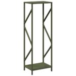 vidaXL stojan na palivové drevo olivovo zelená 34x25x100 cm – Obrázok 7