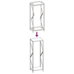 vidaXL stojan na palivové drevo olivovo zelená 34x25x100 cm – Obrázok 10