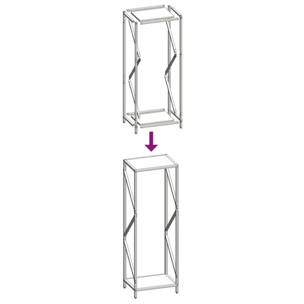 vidaXL stojan na palivové drevo olivovo zelená 34x25x100 cm – Obrázok 10