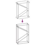 vidaXL Stojan na palivové drevo olivovo zelená 60x25x90 cm – Obrázok 10