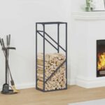 vidaXL Stojan na palivové drevo antracit oceľ valcovaná za studena