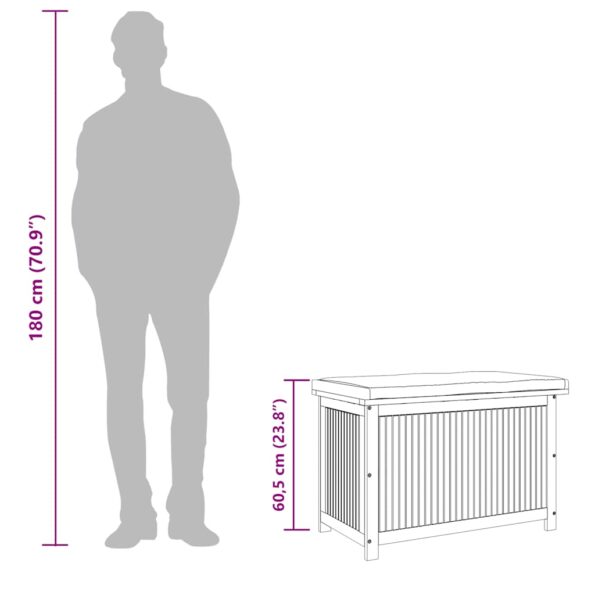 vidaXL Vonkajší box na vankúše 90x50x60,5 cm akáciový masív – Obrázok 12