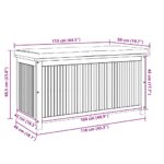 vidaXL Vonkajší box na vankúše 113x50x60,5 cm akáciový masív – Obrázok 11
